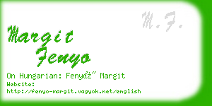 margit fenyo business card